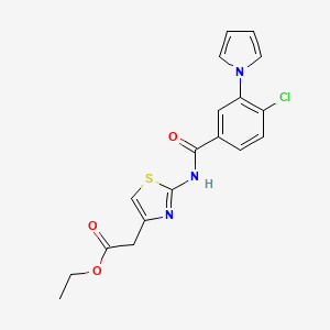 ethyl [(2Z)-2-({[4-chloro-3-(1H-pyrrol-1-yl)phenyl]carbonyl}imino)-2,3-dihydro-1,3-thiazol-4-yl]acetate