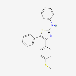 4-Thiazoline, 4-(4-methylthiophenyl)-5-phenyl-2-phenylimino-