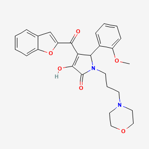 4-(1-benzofuran-2-ylcarbonyl)-3-hydroxy-5-(2-methoxyphenyl)-1-[3-(4-morpholinyl)propyl]-1,5-dihydro-2H-pyrrol-2-one