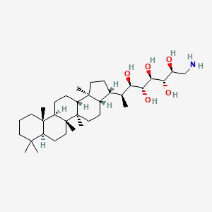 molecular formula C35H63NO5 B1215361 35-Aminobacteriohopane-30,31,32,33,34-pentol CAS No. 99541-79-4