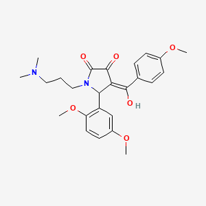 5-(2,5-dimethoxyphenyl)-1-[3-(dimethylamino)propyl]-3-hydroxy-4-[(4-methoxyphenyl)carbonyl]-1,5-dihydro-2H-pyrrol-2-one