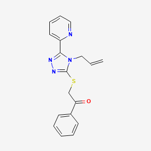 1-phenyl-2-{[4-(prop-2-en-1-yl)-5-(pyridin-2-yl)-4H-1,2,4-triazol-3-yl]sulfanyl}ethanone