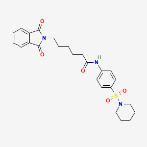 6-(1,3-dioxo-1,3-dihydro-2H-isoindol-2-yl)-N-[4-(piperidin-1-ylsulfonyl)phenyl]hexanamide