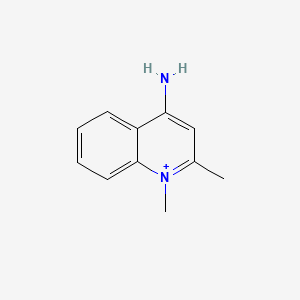 molecular formula C11H13N2+ B1215365 1,2-Dimethylquinolin-1-ium-4-amine 