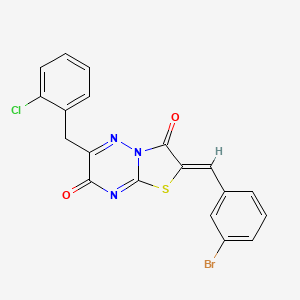 (2Z)-2-(3-bromobenzylidene)-6-(2-chlorobenzyl)-7H-[1,3]thiazolo[3,2-b][1,2,4]triazine-3,7(2H)-dione