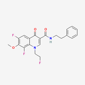 6,8-difluoro-1-(2-fluoroethyl)-7-methoxy-4-oxo-N-(2-phenylethyl)-1,4-dihydroquinoline-3-carboxamide