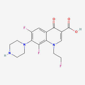 molecular formula C16H16F3N3O3 B1215373 N-Demethylfleroxacin CAS No. 79660-71-2