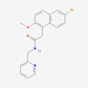 2-(6-bromo-2-methoxynaphthalen-1-yl)-N-(pyridin-2-ylmethyl)acetamide