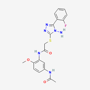 N-[5-(acetylamino)-2-methoxyphenyl]-2-{[4-amino-5-(2-fluorophenyl)-4H-1,2,4-triazol-3-yl]sulfanyl}acetamide