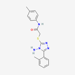 2-{[4-amino-5-(2-methylphenyl)-4H-1,2,4-triazol-3-yl]sulfanyl}-N-(4-methylphenyl)acetamide