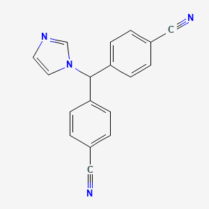 molecular formula C18H12N4 B1215379 4-[4-cyanophenyl(1H-1-imidazolyl)methyl]benzonitrile 