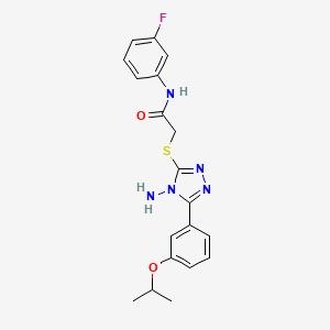 2-{4-amino-5-[3-(methylethoxy)phenyl](1,2,4-triazol-3-ylthio)}-N-(3-fluorophen yl)acetamide