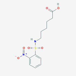 molecular formula C12H16N2O6S B12153808 6-{[(2-Nitrophenyl)sulfonyl]amino}hexanoic acid CAS No. 64451-89-4