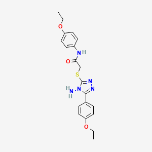 2-[4-amino-5-(4-ethoxyphenyl)(1,2,4-triazol-3-ylthio)]-N-(4-ethoxyphenyl)aceta mide