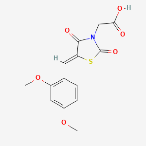 (Z)-2-(5-(2,4-dimethoxybenzylidene)-2,4-dioxothiazolidin-3-yl)acetic acid