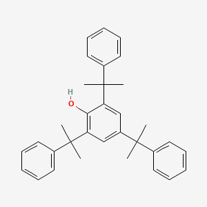 molecular formula C33H36O B12153924 2,4,6-Tris(1-methyl-1-phenylethyl)phenol CAS No. 30748-85-7