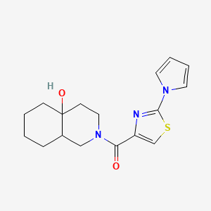 (4a-hydroxyoctahydroisoquinolin-2(1H)-yl)[2-(1H-pyrrol-1-yl)-1,3-thiazol-4-yl]methanone