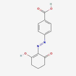 molecular formula C13H12N2O4 B12153938 4-[2-(2,6-dioxocyclohexylidene)hydrazinyl]benzoic Acid 