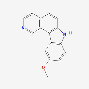 molecular formula C16H12N2O B1215394 10-Methoxy-7H-pyrido(4,3-c)carbazole CAS No. 62099-76-7
