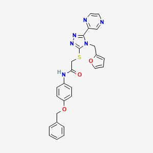 N-[4-(benzyloxy)phenyl]-2-{[4-(furan-2-ylmethyl)-5-(pyrazin-2-yl)-4H-1,2,4-triazol-3-yl]sulfanyl}acetamide