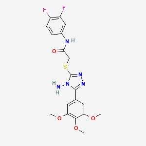 molecular formula C19H19F2N5O4S B12153974 2-{[4-amino-5-(3,4,5-trimethoxyphenyl)-4H-1,2,4-triazol-3-yl]sulfanyl}-N-(3,4-difluorophenyl)acetamide 