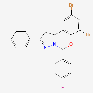 7,9-Dibromo-5-(4-fluorophenyl)-2-phenyl-1,10b-dihydropyrazolo[1,5-c][1,3]benzoxazine