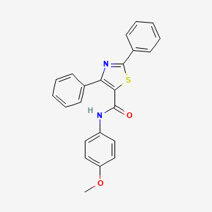 molecular formula C23H18N2O2S B12154064 N-(4-methoxyphenyl)-2,4-diphenyl-1,3-thiazole-5-carboxamide 