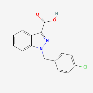 molecular formula C15H11ClN2O2 B1215408 1-p-Chlorobenzyl-1H-indazole-3-carboxylic acid CAS No. 50264-86-3