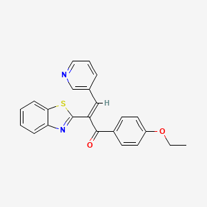 (2Z)-2-benzothiazol-2-yl-1-(4-ethoxyphenyl)-3-(3-pyridyl)prop-2-en-1-one