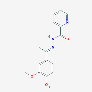 N'-[(1E)-1-(4-hydroxy-3-methoxyphenyl)ethylidene]pyridine-2-carbohydrazide