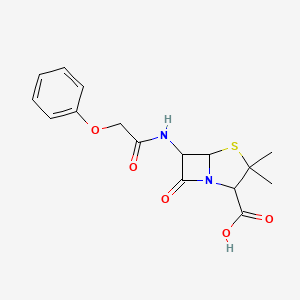 3,3-Dimethyl-7-oxo-6-[(phenoxyacetyl)amino]-4-thia-1-azabicyclo[3.2.0]heptane-2-carboxylic acid