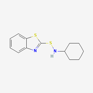 molecular formula C13H16N2S2 B1215416 N-Cyclohexyl-2-benzothiazolesulfenamide CAS No. 95-33-0