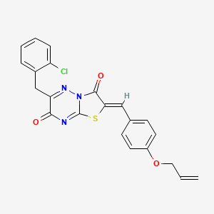 (2Z)-6-(2-chlorobenzyl)-2-[4-(prop-2-en-1-yloxy)benzylidene]-7H-[1,3]thiazolo[3,2-b][1,2,4]triazine-3,7(2H)-dione