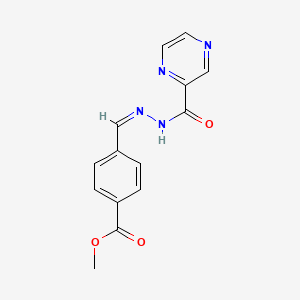 methyl 4-{(Z)-[2-(pyrazin-2-ylcarbonyl)hydrazinylidene]methyl}benzoate