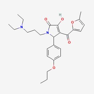 1-[3-(Diethylamino)propyl]-3-hydroxy-4-[(5-methyl(2-furyl))carbonyl]-5-(4-prop oxyphenyl)-3-pyrrolin-2-one