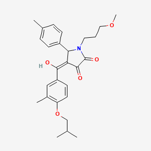 3-hydroxy-1-(3-methoxypropyl)-4-{[3-methyl-4-(2-methylpropoxy)phenyl]carbonyl}-5-(4-methylphenyl)-1,5-dihydro-2H-pyrrol-2-one