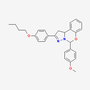 2-(4-Butoxyphenyl)-5-(4-methoxyphenyl)-1,10b-dihydropyrazolo[1,5-c][1,3]benzoxazine