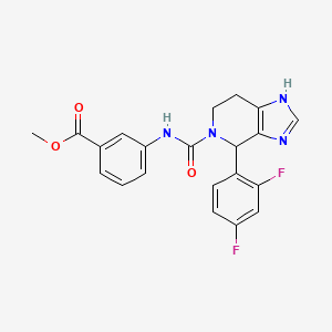 molecular formula C21H18F2N4O3 B12154317 methyl 3-({[4-(2,4-difluorophenyl)-3,4,6,7-tetrahydro-5H-imidazo[4,5-c]pyridin-5-yl]carbonyl}amino)benzoate 