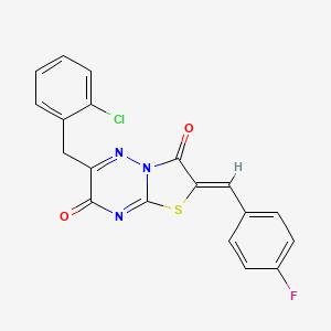 (2Z)-6-(2-chlorobenzyl)-2-(4-fluorobenzylidene)-7H-[1,3]thiazolo[3,2-b][1,2,4]triazine-3,7(2H)-dione