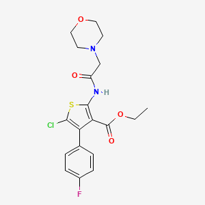 Ethyl 5-chloro-4-(4-fluorophenyl)-2-[2-(morpholin-4-yl)acetamido]thiophene-3-carboxylate