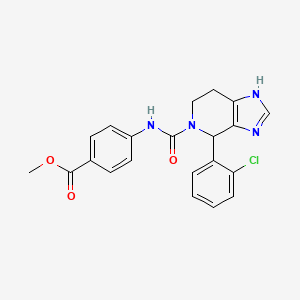 molecular formula C21H19ClN4O3 B12154333 methyl 4-({[4-(2-chlorophenyl)-3,4,6,7-tetrahydro-5H-imidazo[4,5-c]pyridin-5-yl]carbonyl}amino)benzoate 