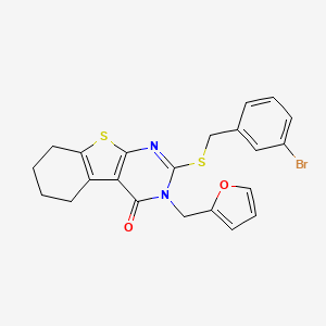 2-[(3-bromobenzyl)sulfanyl]-3-(furan-2-ylmethyl)-5,6,7,8-tetrahydro[1]benzothieno[2,3-d]pyrimidin-4(3H)-one