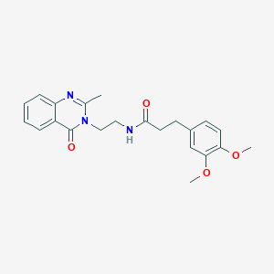 molecular formula C22H25N3O4 B12154402 3-(3,4-dimethoxyphenyl)-N-[2-(2-methyl-4-oxoquinazolin-3(4H)-yl)ethyl]propanamide 