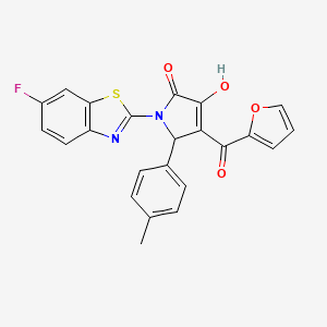 1-(6-Fluorobenzothiazol-2-yl)-4-(2-furylcarbonyl)-3-hydroxy-5-(4-methylphenyl)-3-pyrrolin-2-one