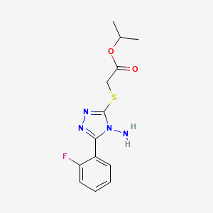 Methylethyl 2-[4-amino-5-(2-fluorophenyl)-1,2,4-triazol-3-ylthio]acetate