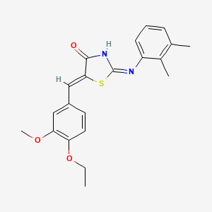 (2Z,5Z)-2-[(2,3-dimethylphenyl)imino]-5-(4-ethoxy-3-methoxybenzylidene)-1,3-thiazolidin-4-one