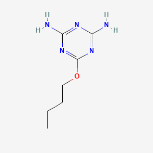 molecular formula C7H13N5O B1215458 2,4-Diamino-6-butoxy-S-triazine CAS No. 25254-67-5