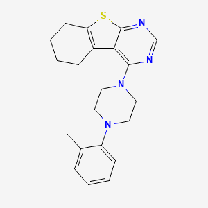 4-[4-(2-Methylphenyl)piperazin-1-yl]-5,6,7,8-tetrahydro[1]benzothieno[2,3-d]pyrimidine