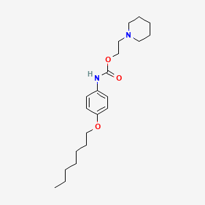 2-Piperidinoethyl-4-heptyloxyphenylcarbamate