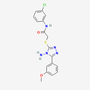 2-[4-amino-5-(3-methoxyphenyl)(1,2,4-triazol-3-ylthio)]-N-(3-chlorophenyl)acet amide